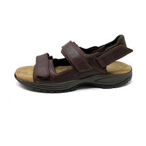Dunham St. Johnsbury Men’s Leather Sandals Brown New in Box Removable Backstrap
